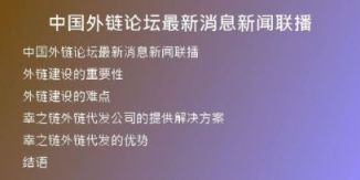 中國(guó)外鏈論壇最新消息新聞聯(lián)播