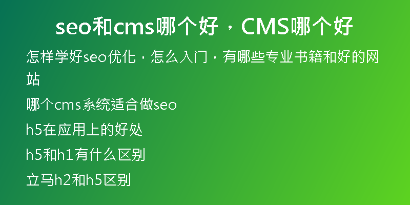 seo和cms哪個好，CMS哪個好