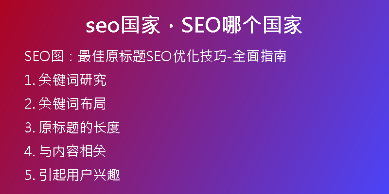 seo國家，SEO哪個國家